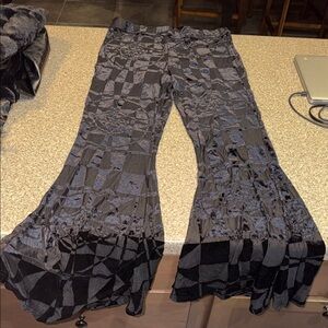 Killstar dario argento velvet sheer flare pants